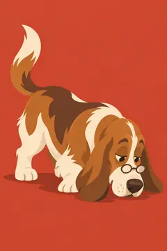 Professor Waffles, The Basset Hound Detective
